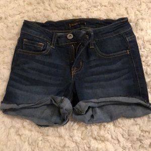 High waisted jean shorts